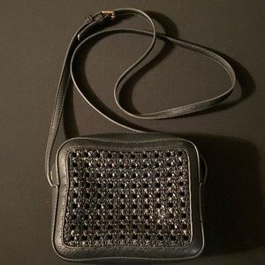 Anthropologie cross body weave purse